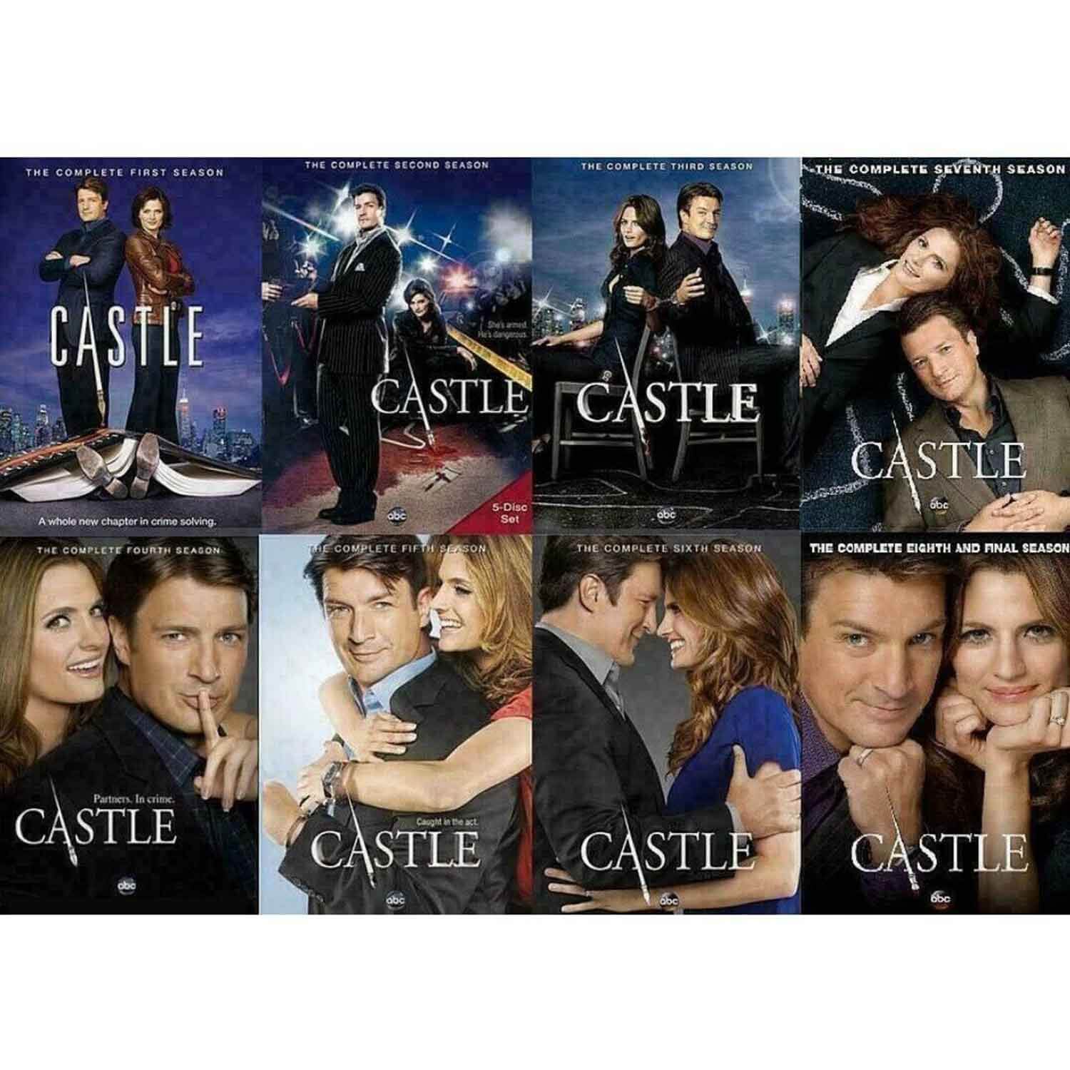 Castle 1-8 Seasons Full 60 Discs DVD New Sealed Series (Sleeveless Open)