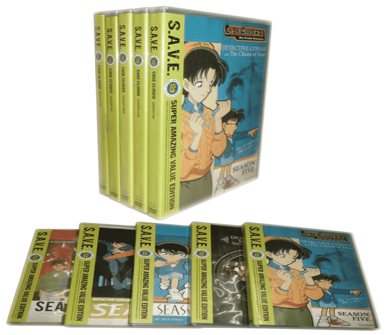 Case Closed Detective Conan Seasons 1 5 DVD 20 Disc Set English Dubbed